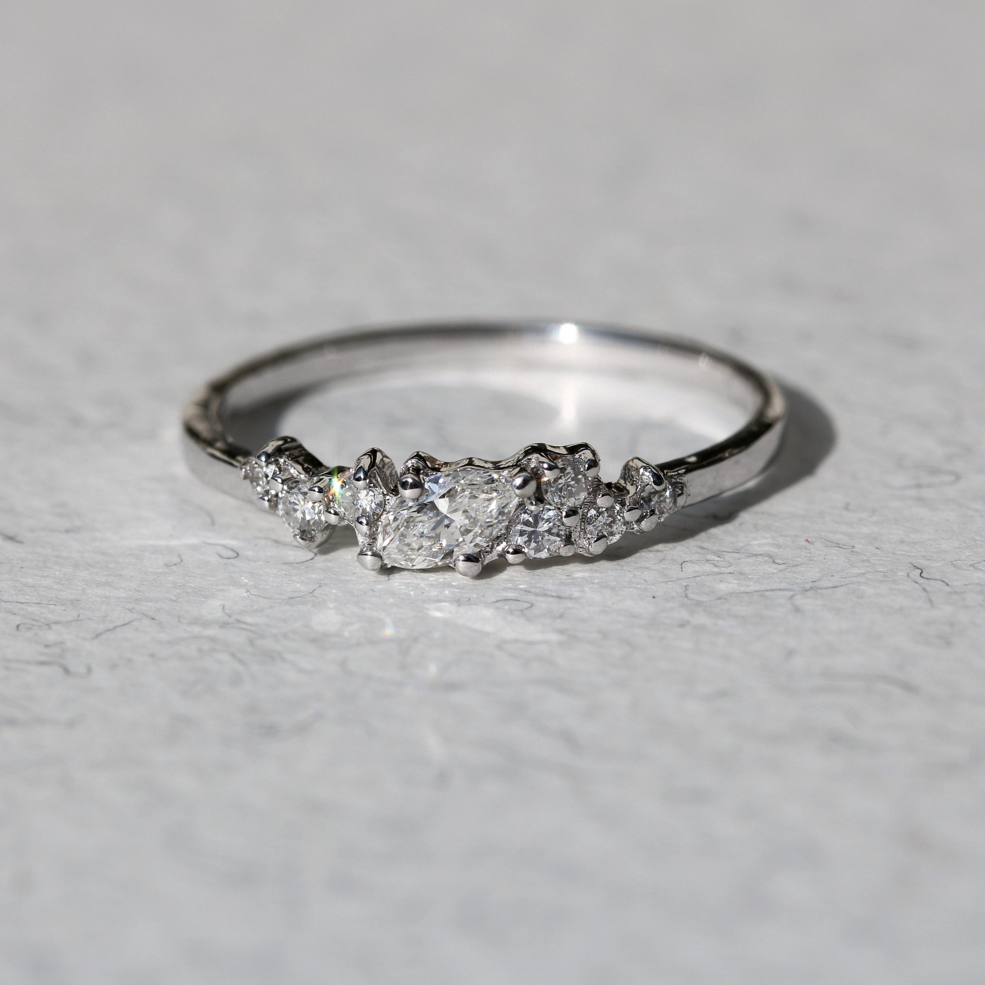 טבעת אירוסין יהלום מרקיזה – תמונה 6