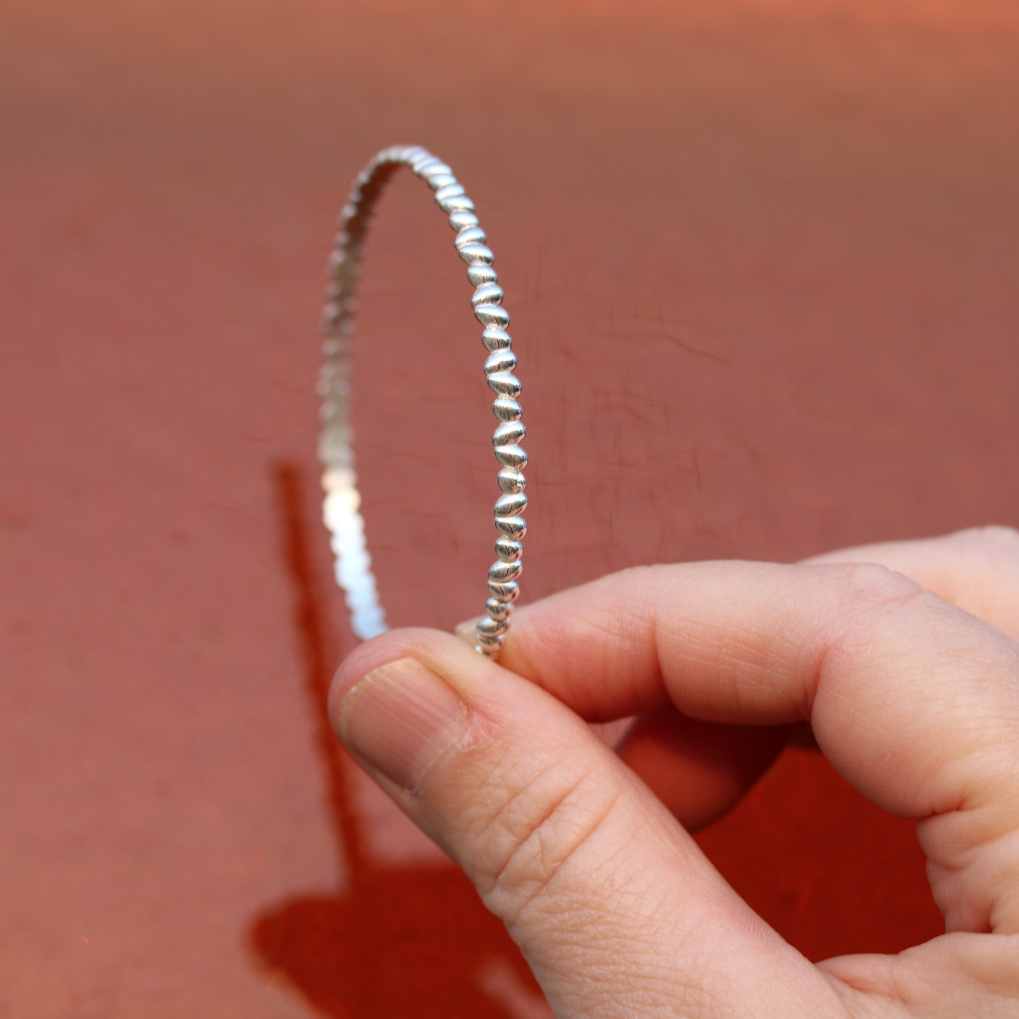 צמיד קשיח מכסף