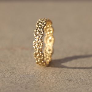 טבעת זהב 14K כוכבית