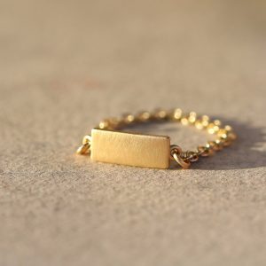 טבעת שרשרת פלטה שטוחה